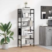 vidaXL Hyllsystem Grå Sonoma 60 x 29,5 x 149 cm Konstruerat trä