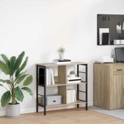 vidaXL Hyllsystem Sonoma-ek 82 x 32 x 79 cm Konstruerat trä