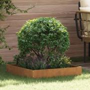 vidaXL Kant för gräsmatta 6 pcs Rostig 60 x 60 x 13 cm