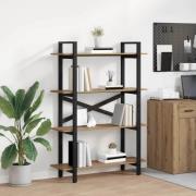 vidaXL Hyllsystem Artisan Ek 100 x 33,5 x 140 cm Konstruerat trä