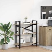 vidaXL Hyllsystem Sonoma-ek 100 x 33,5 x 102 cm Konstruerat trä