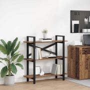 vidaXL Hyllsystem Gammalt trä 100 x 33,5 x 102 cm Konstruerat trä