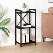 vidaXL Bokhylla Svart ek 40 x 30 x 83 cm Konstruerat trä