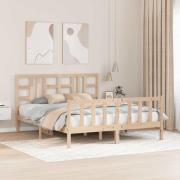 vidaXL Sängram utan madrass 160x200 cm massiv furu