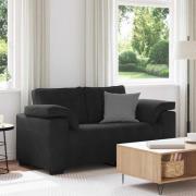 vidaXL Loveseat soffa svart 160x77x82 cm sammet