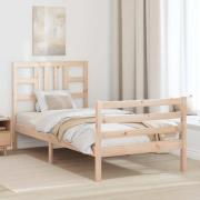 vidaXL Sängram utan madrass 90x200 cm massiv furu