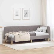 vidaXL Hörn Sängram Taupe 80 x 200 cm tyg