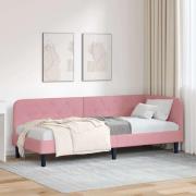 vidaXL Hörn Sängram Rosa 80 x 200 cm Sammet