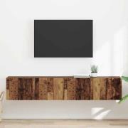 vidaXL TV Vägghylla Väggmonterad 2 pcs Gammalt trä 60 x 31 x 29.5 cm