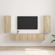 vidaXL TV Vägghylla 2 pcs Sonoma 30 x 31 x 80 cm Konstruerat trä