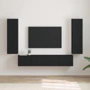 vidaXL TV Vägghylla 2 pcs Svart 30 x 31 x 100 cm Konstruerat trä