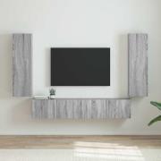 vidaXL TV Vägghylla 2 pcs Grå Sonoma 30 x 31 x 100 cm Konstruerat trä