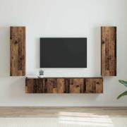 vidaXL TV Vägghylla 2 pcs Gammalt trä 30 x 31 x 100 cm Konstruerat trä
