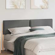 vidaXL Klädd sänggavel Naturlig och Ljus Grå 200 cm Massiv furu