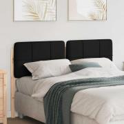 vidaXL Klädd sänggavel Brun och svart 140 cm Massiv furu