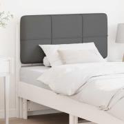 vidaXL Klädd sänggavel Vit och ljusgrå 80 cm Massiv furu