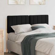 vidaXL Klädd sänggavel Brun och svart 120 cm Massiv furu