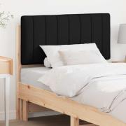 vidaXL Klädd sänggavel med huvudgavel Brun och svart 90 cm Massiv furu