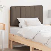 vidaXL Klädd sänggavel med huvudgavel Brun och Taupe 75 cm Massiv furu