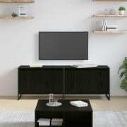 vidaXL TV-skåp Svart Ek 140 x 36 x 49,5 cm Konstruerat trä