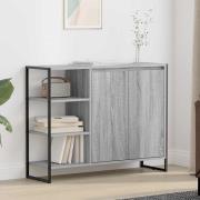 vidaXL Sidokabinett Grå Sonoma 96.5 x 30 x 75 cm Konstruerat trä