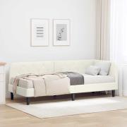 vidaXL Hörn Sängram Kräm 80 x 200 cm Sammet