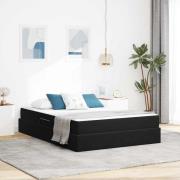 vidaXL Förvaringssäng med madrass Svart 140 x 200 cm Sammet