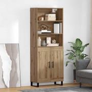 vidaXL Skåp Artisan Ek 69,5 x 34 x 180 cm Konstruerat trä