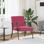 vidaXL fåtölj Vinröd 59 x 75 x 78 cm Sammet