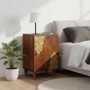 vidaXL Badrumsskåp Honung brun 38 x 33 x 58 cm Massivt mangoträ