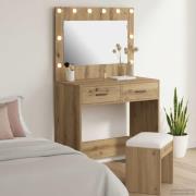 vidaXL Smyckebord Artisan Ek 78,5 x 41 x 135 cm Konstruerat trä