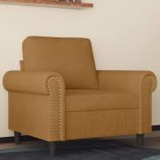 vidaXL Fåtölj Brun 60 cm sammet