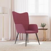 vidaXL Vilstol vinröd tyg