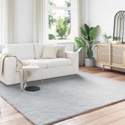 vidaXL Halkfri imitationskaninpälsmatta Olite Grå 200 x 200 cm