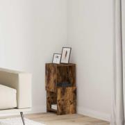 vidaXL Hörnskåp Rökt ek 25,5x25x55cm Konstruerat trä