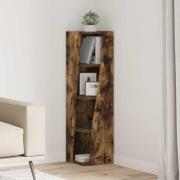 vidaXL Hörnskåp Rökt ek 27,5x27x102cm Konstruerat trä