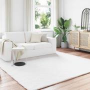 vidaXL Fusk-kaninpälsmatta Olite Vit 240 x 240 cm Polyester