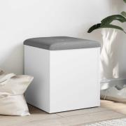 vidaXL Förvaringsbänk vit 42x42x45 cm konstruerat trä