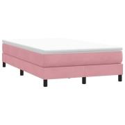 vidaXL Resårsäng utan madrass rosa 120x210 cm sammet