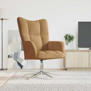 vidaXL Vilstol brun sammet