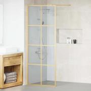 vidaXL Walk-in Duschvägg Guld 80 x 195 cm härdat glas
