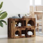 vidaXL Sideboard Gammalt trä 80,5 x 35 x 59 cm Konstruerat trä