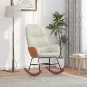 vidaXL Gungstol gräddvit sammet