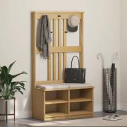 vidaXL Hallträd SANDNES 87x40x159,5cm massiv träfuru