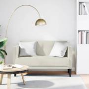 vidaXL Loveseat soffa creme 111 cm sammet