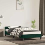 vidaXL Sängram utan madrass mörkgrön 80x200 cm sammet