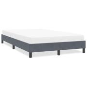 vidaXL Sängram utan madrass mörkgrå 120x220 cm sammet