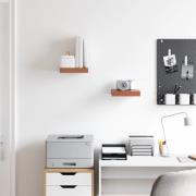 vidaXL Vägg hylla 2 pcs Röd 23 x 23,5 x 4 cm Konstruerat trä