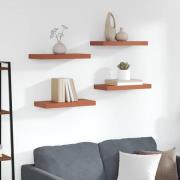 vidaXL Vägg hylla med lagring 4 pcs Röd 50 x 23 x 4 cm Konstruerat trä