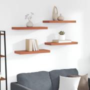 vidaXL Vägg hylla med lagring 4 pcs Röd 50 x 23 x 4 cm Konstruerat trä